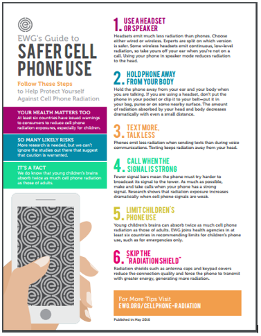 EWG cell phone radiation